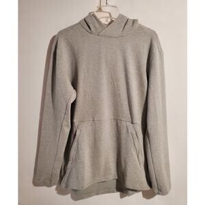 NWT Bearbottom Mens Roam Pullover Textured Hoodie Size M Heather Gray Zip Pocket